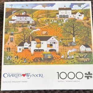 Buffalo David Bitton Charles Wysocki Puzzle - Autumn Farm Scene 1000 Pieces